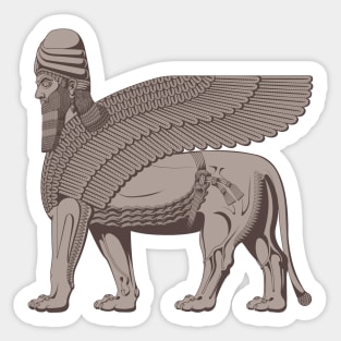 Lamassu Winged lion Assyrian Sticker